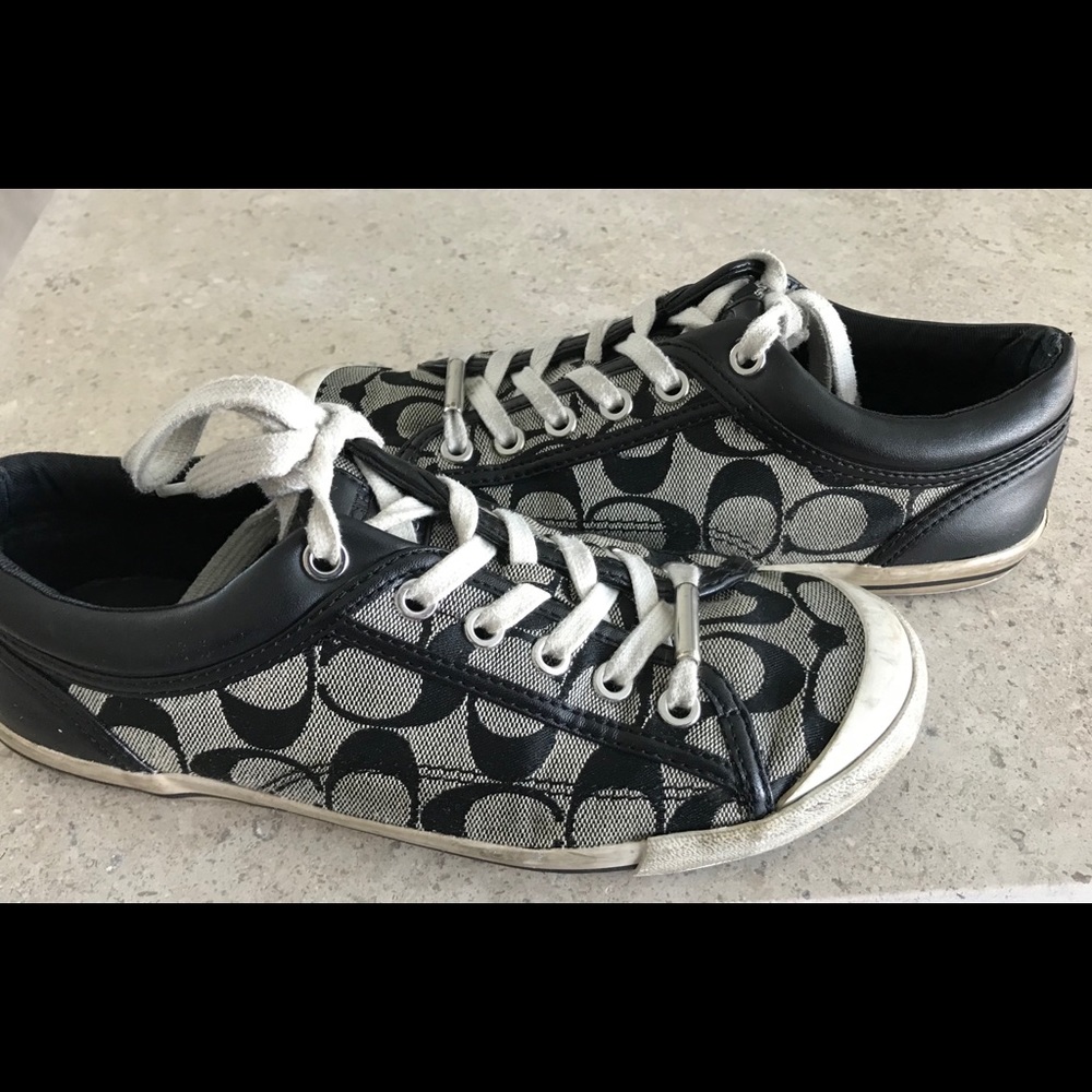 Coach black and white sneakers